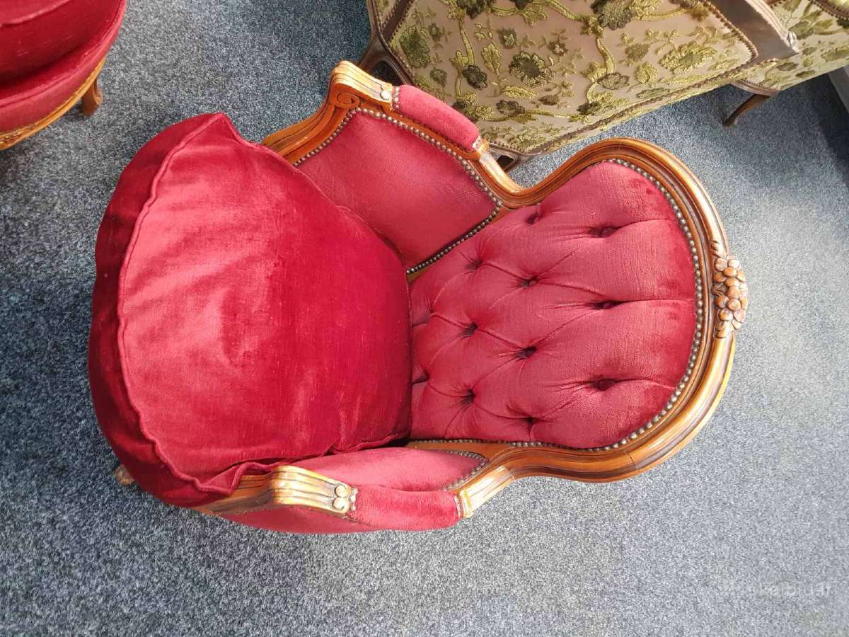 Senovinę sofa ir du foteliai. Prancūzija. - nuotraukos Nr. 4
