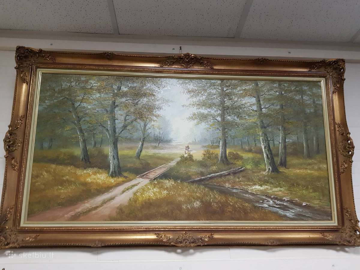 Senovinis Paveikslas Herbert Felzmann 140 X 78 cm