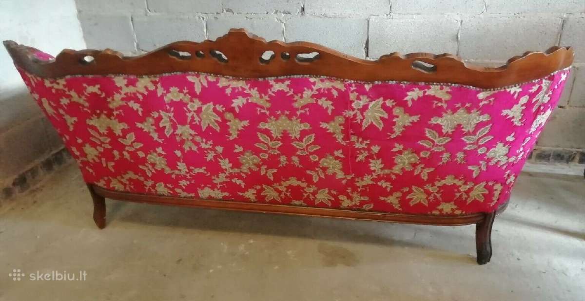 Trisede sofa ir du foteliai su drozinukais - nuotraukos Nr. 3