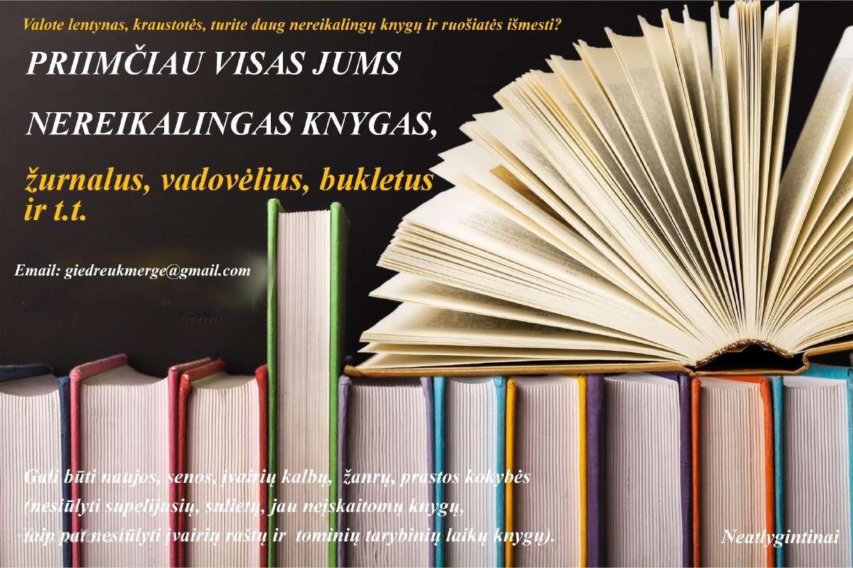 Priimu Įvairaus Žanro Knygas ir žurnalus