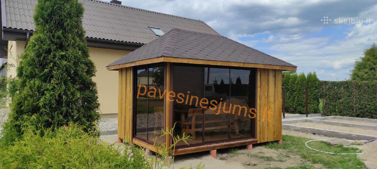 Pavėsinė 3x5 su stiklais ,įstiklintos pavėsinės - nuotraukos Nr. 4