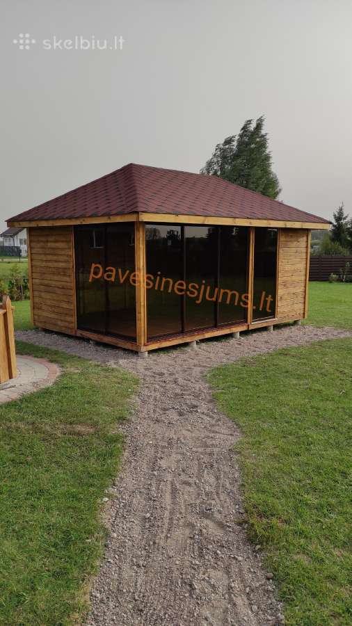 Pavėsinė 3x5 su stiklais ,įstiklintos pavėsinės - nuotraukos Nr. 2