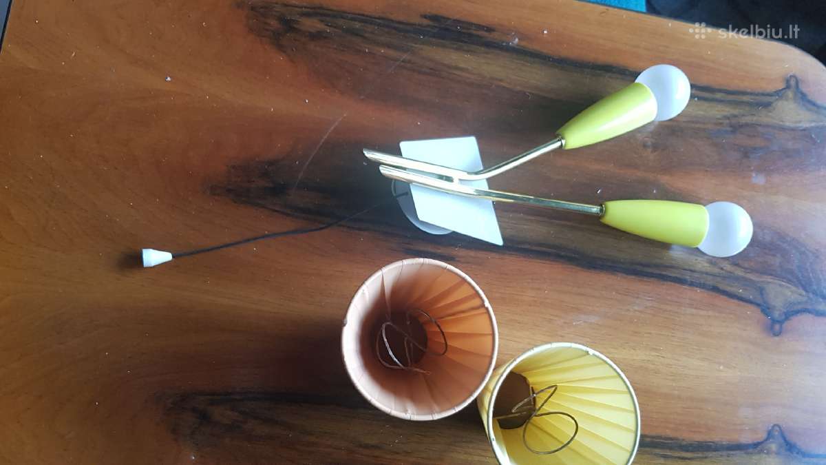Vintažinis mid century sieninis šviestuvas-bra - nuotraukos Nr. 5