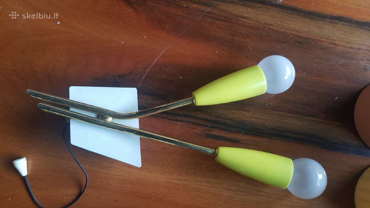 Vintažinis mid century sieninis šviestuvas-bra - nuotraukos Nr. 7