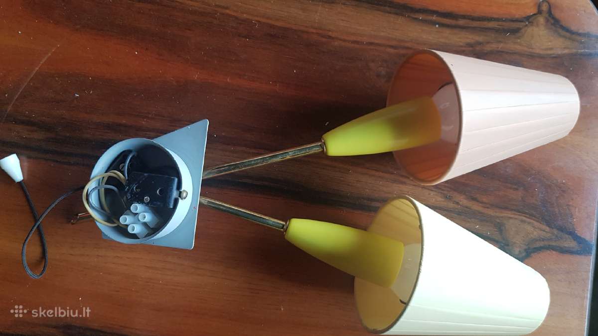 Vintažinis mid century sieninis šviestuvas-bra - nuotraukos Nr. 9