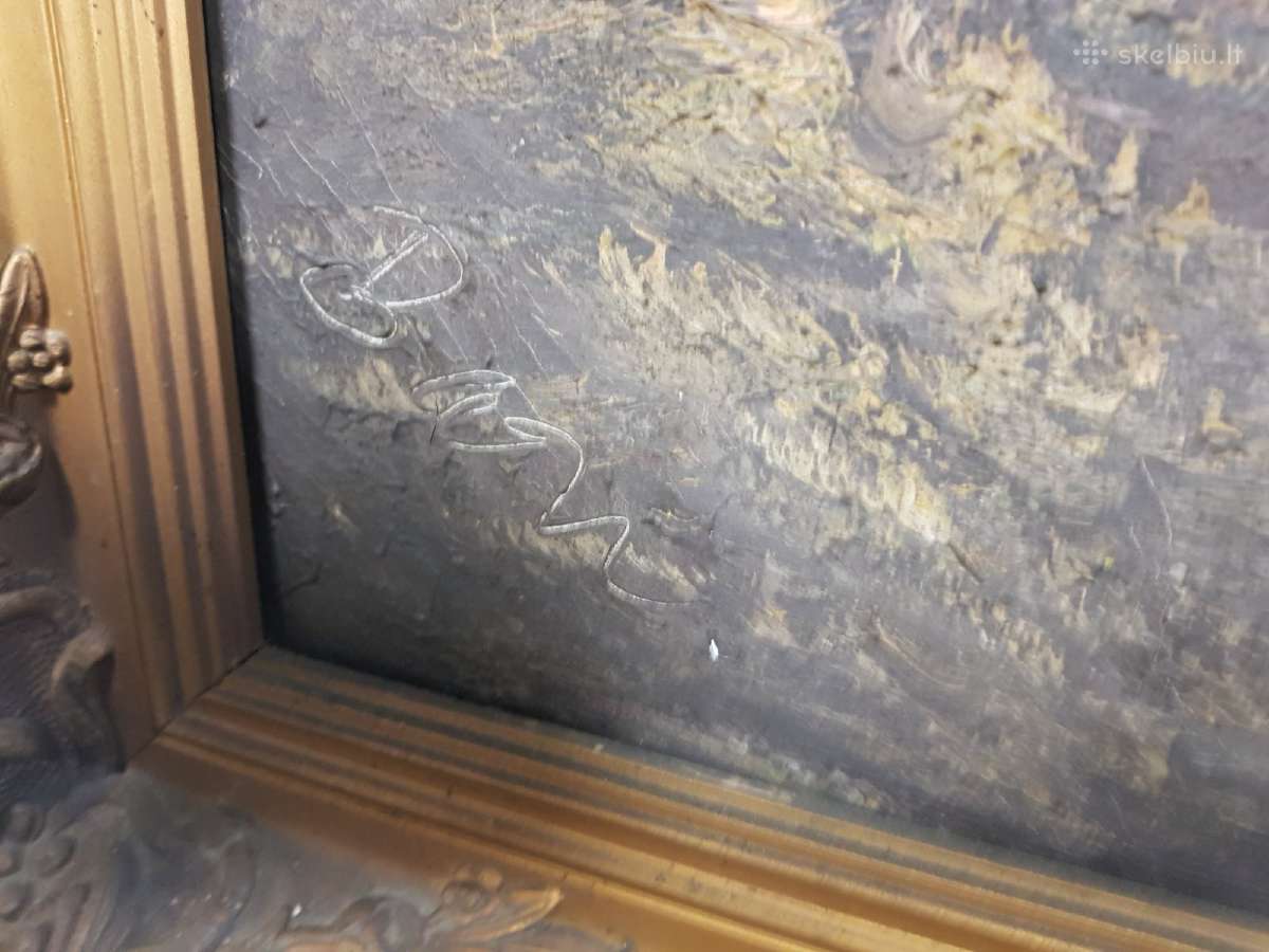 Senovinis Paveikslas 83 X 63 cm - nuotraukos Nr. 2