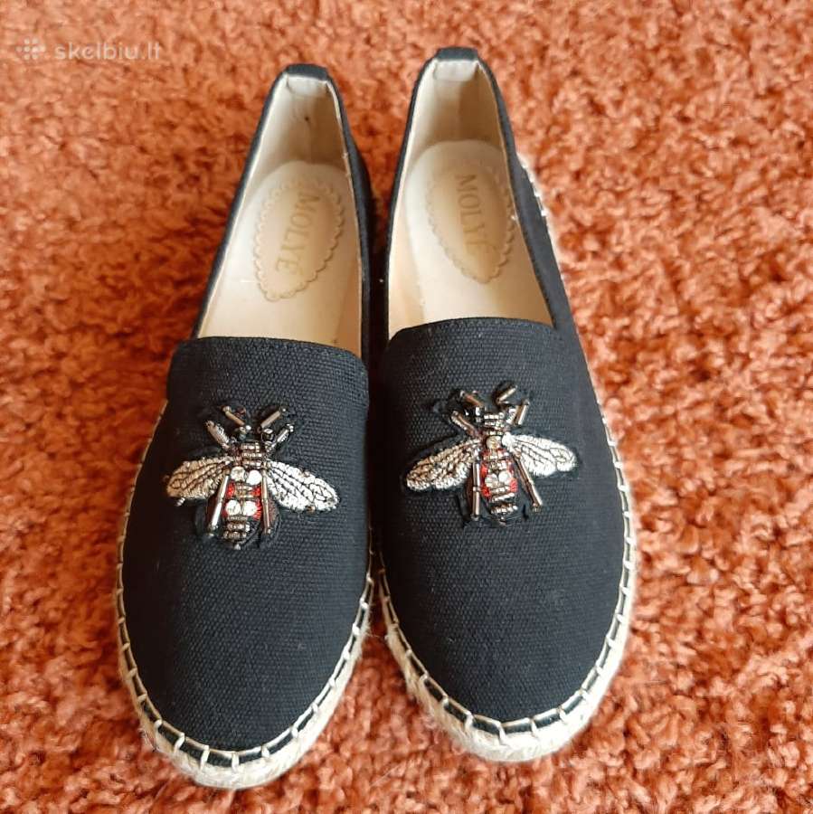 Juodos spalvos espadrilės