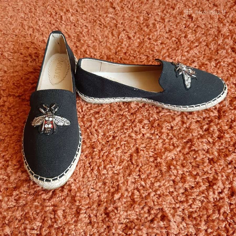 Juodos spalvos espadrilės - nuotraukos Nr. 2