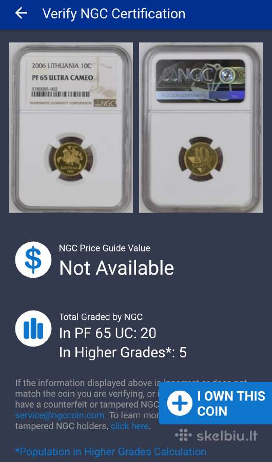 2006 m. 10 ct proof Ngc Pf 65 Ultra Cameo - nuotraukos Nr. 6