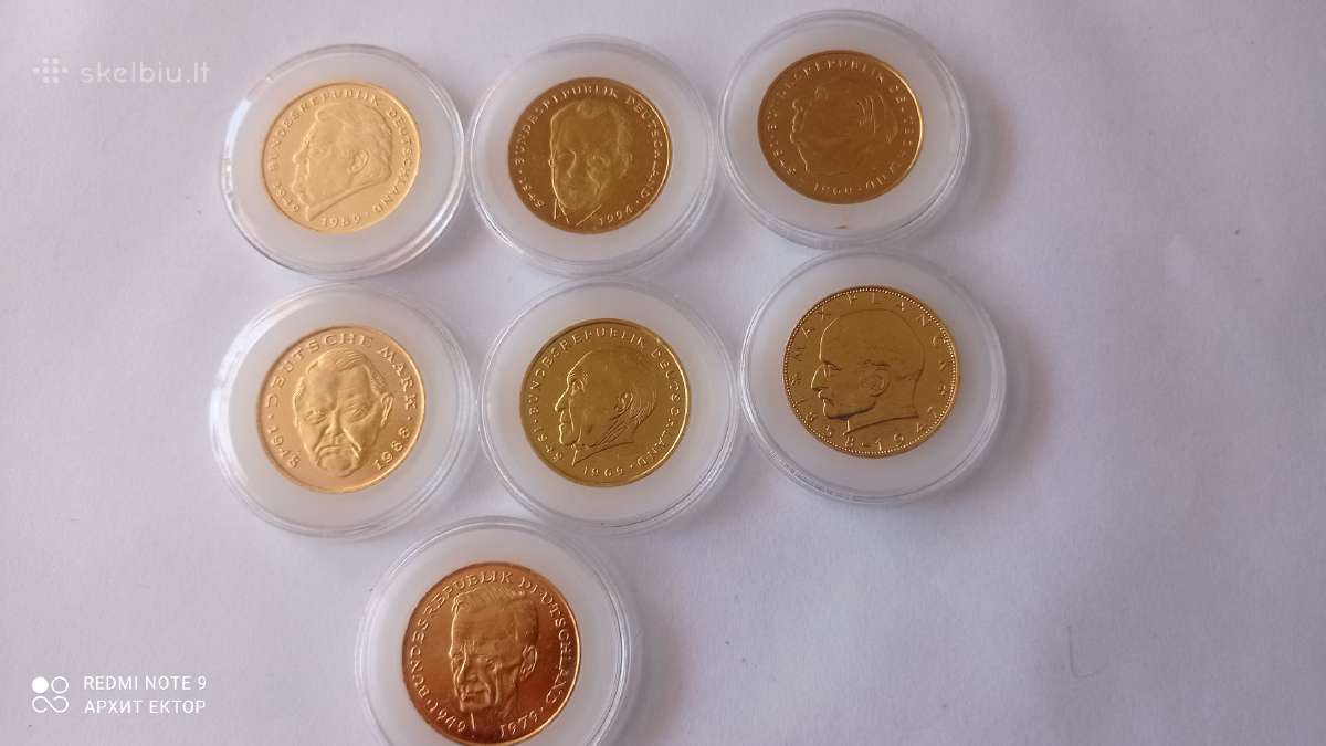 Auksuotos monetos,deutsche Mark