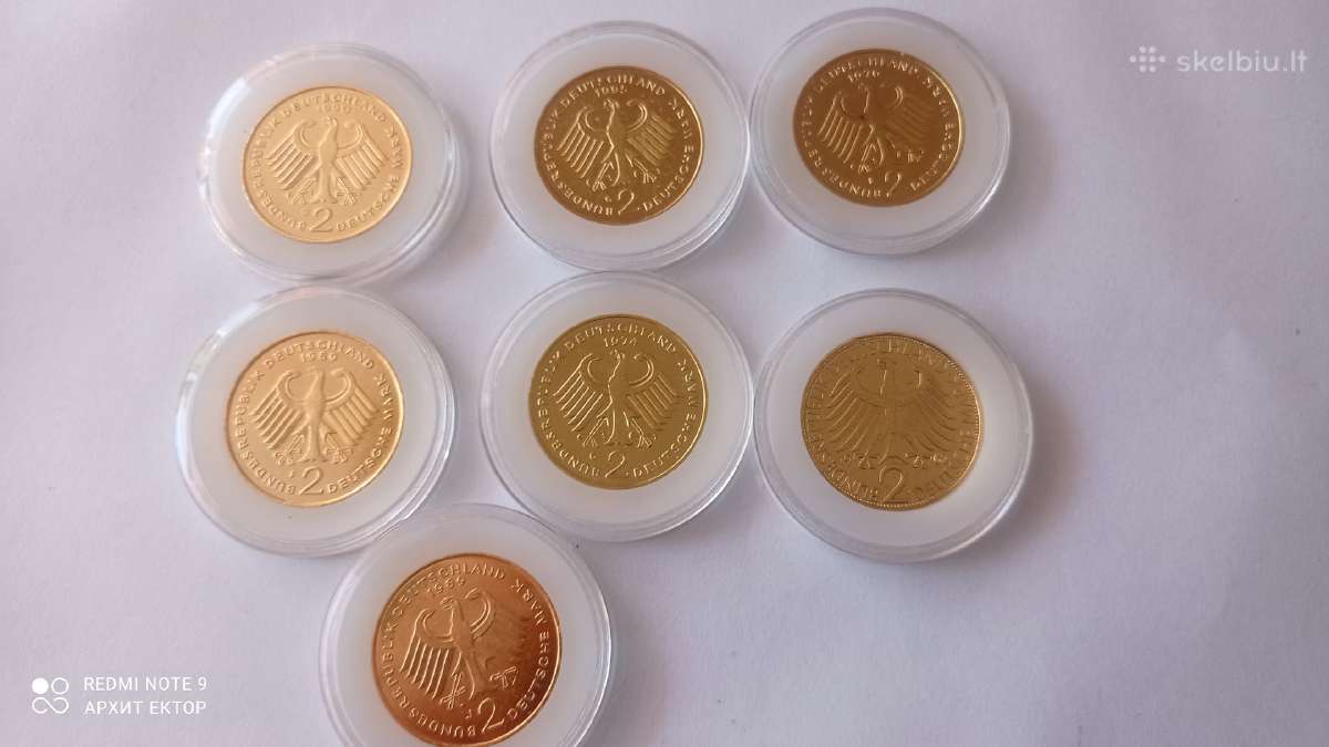 Auksuotos monetos,deutsche Mark - nuotraukos Nr. 2