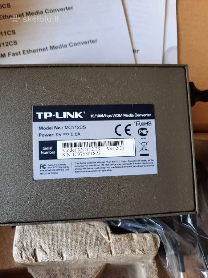 Tp-link Mc112cs optikos konverteris - nuotraukos Nr. 3