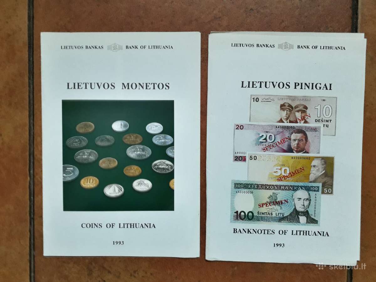 Pinigų bukletai 1993 metai.