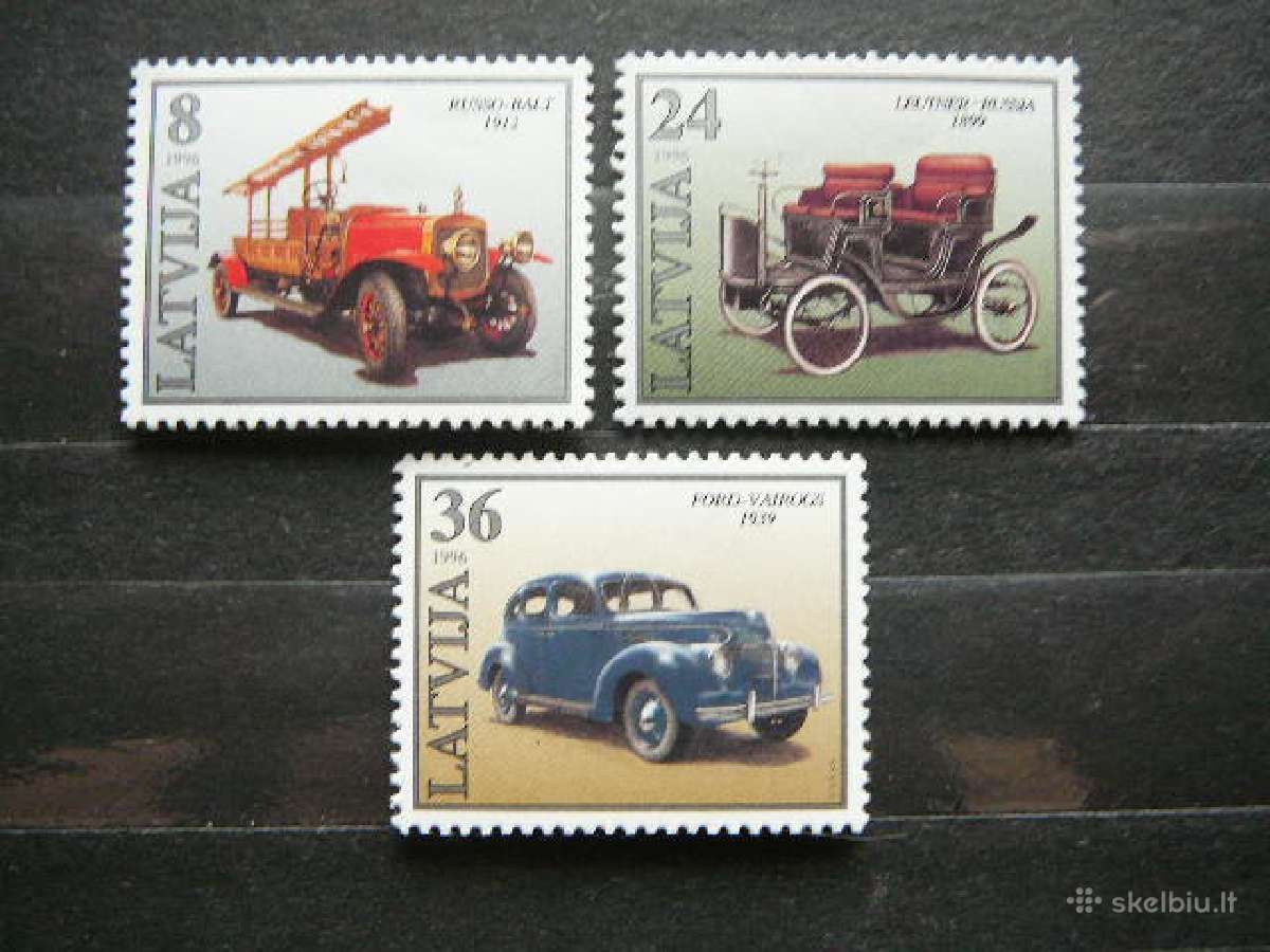 Latvija 1996 Automobiliai Mnh llt435s