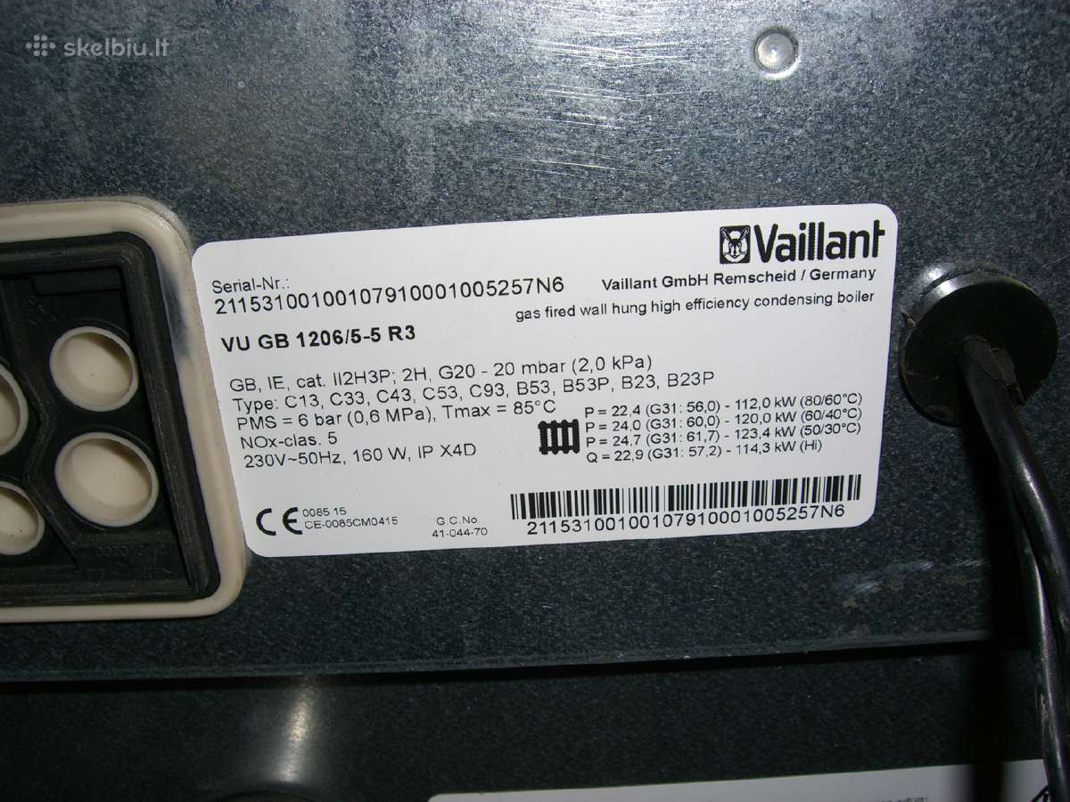 Dujinis katilas Vaillant Ecotec Vu GB 1206/5-5 R3 - nuotraukos Nr. 7