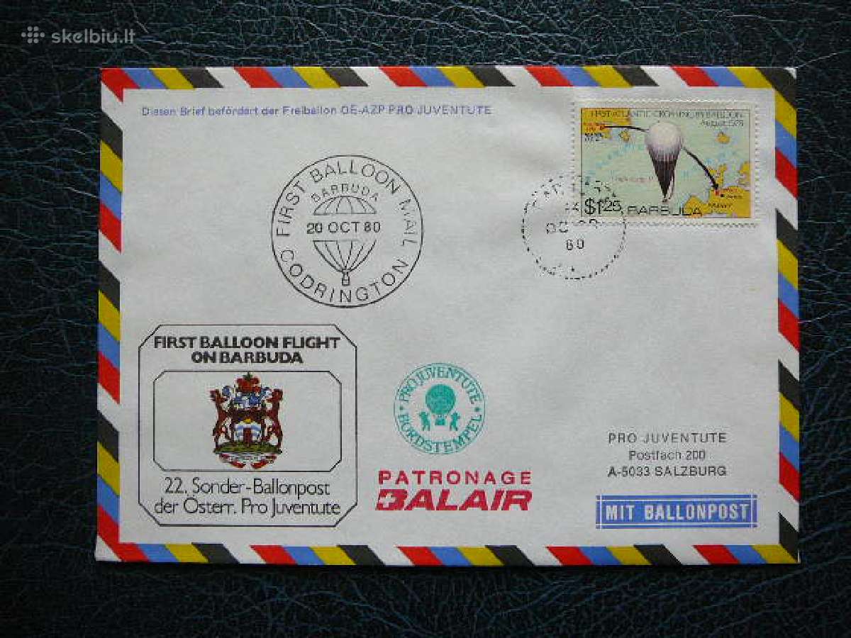 Oro balionai - pastas Barbuda 1980 bp319
