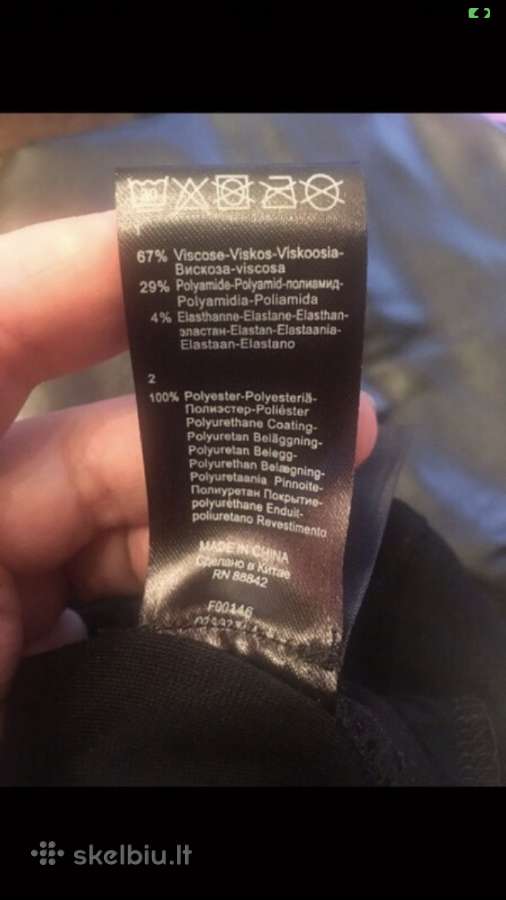Juodos Ellos kelnės su eko oda 60dyd, - nuotraukos Nr. 7