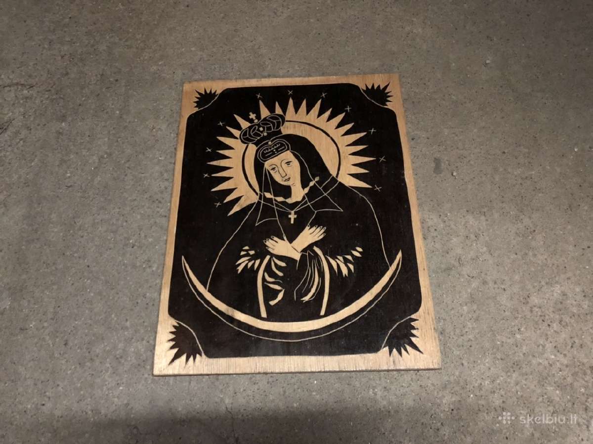 Senoviniai paveiksllai “potvynis,šv. Marija, 1960 - nuotraukos Nr. 4