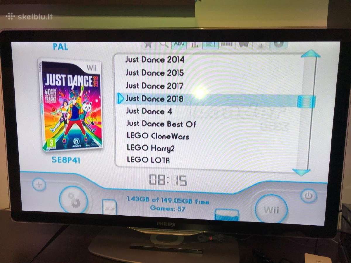 Su Garantija Atrištas Nintendo Wii 320g 116žaidimų - nuotraukos Nr. 3
