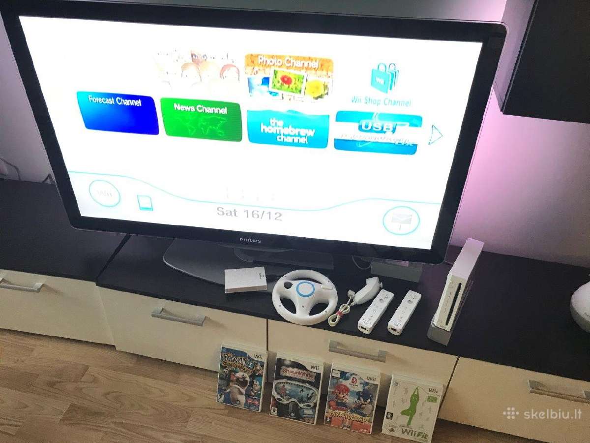 Su Garantija Atrištas Nintendo Wii 320g 116žaidimų - nuotraukos Nr. 7