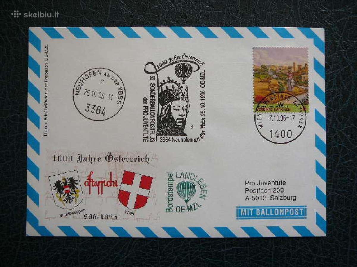 Oro balionai S. N. O. Austrija 1996 (5)b3364 - nuotraukos Nr. 2