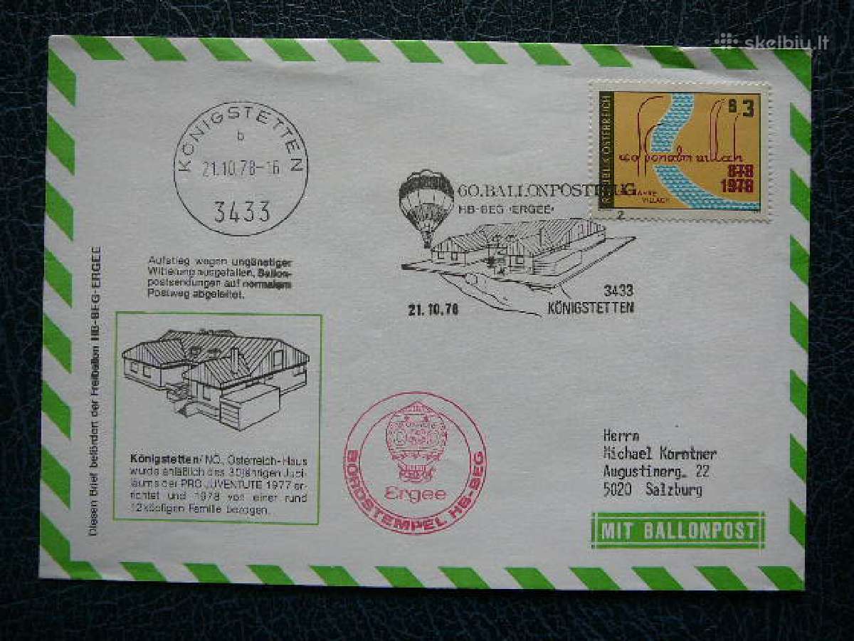 Oro balionai - pastas Austrija 1978 (1)b3433