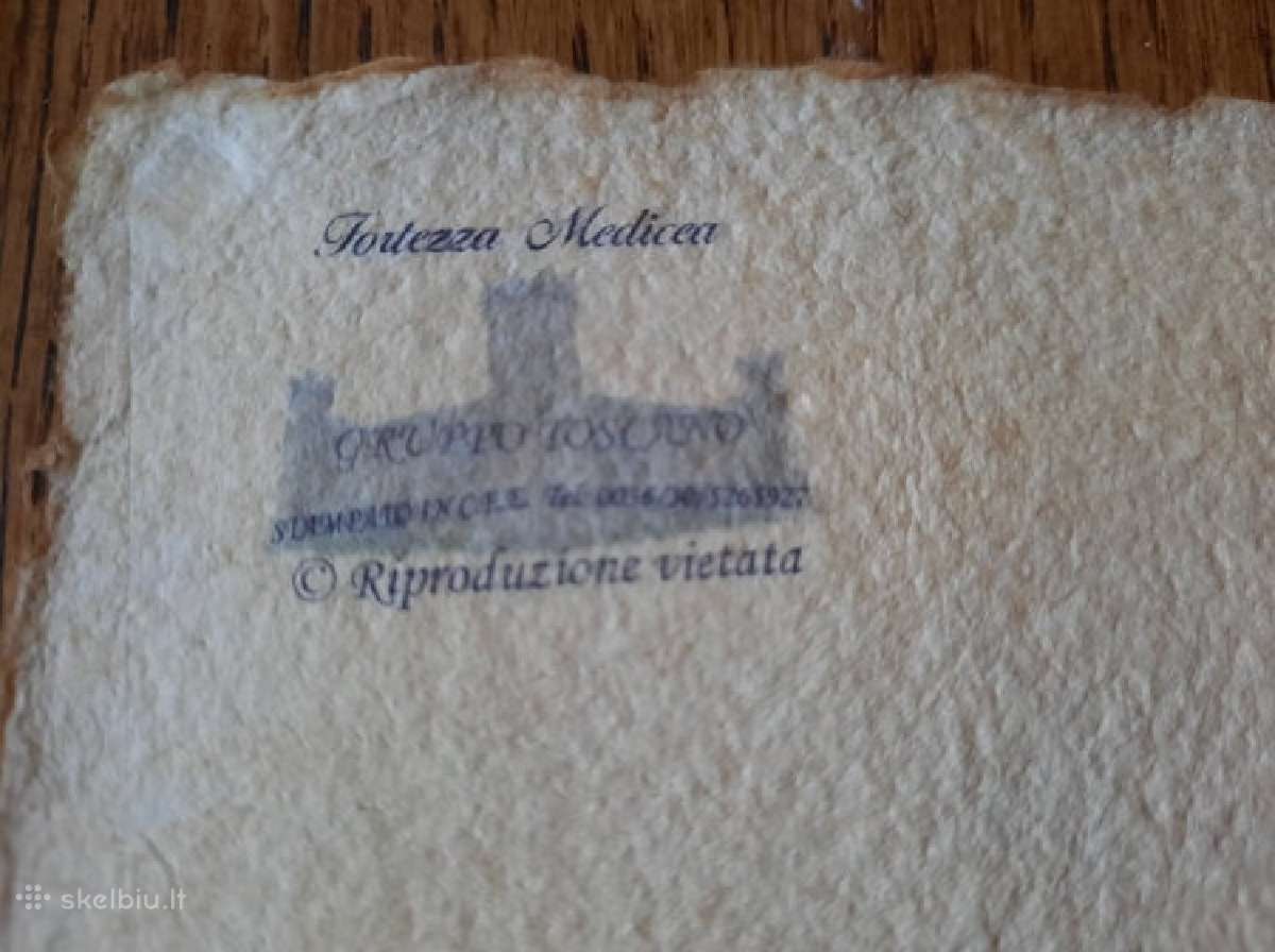Itališka atvirutė ant rankų darbo popieriaus - nuotraukos Nr. 3