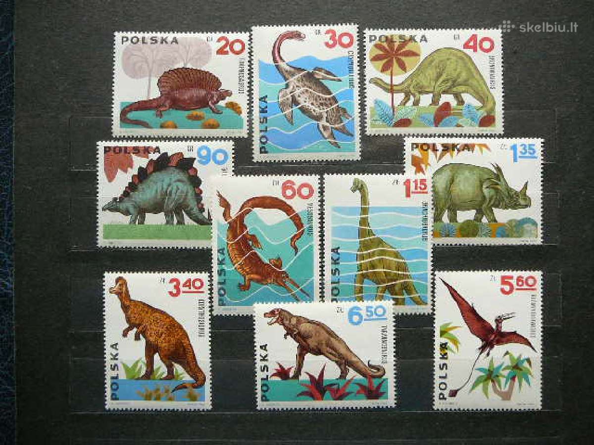 Dinozaurai Lenkija 1965 Mnh pl1570