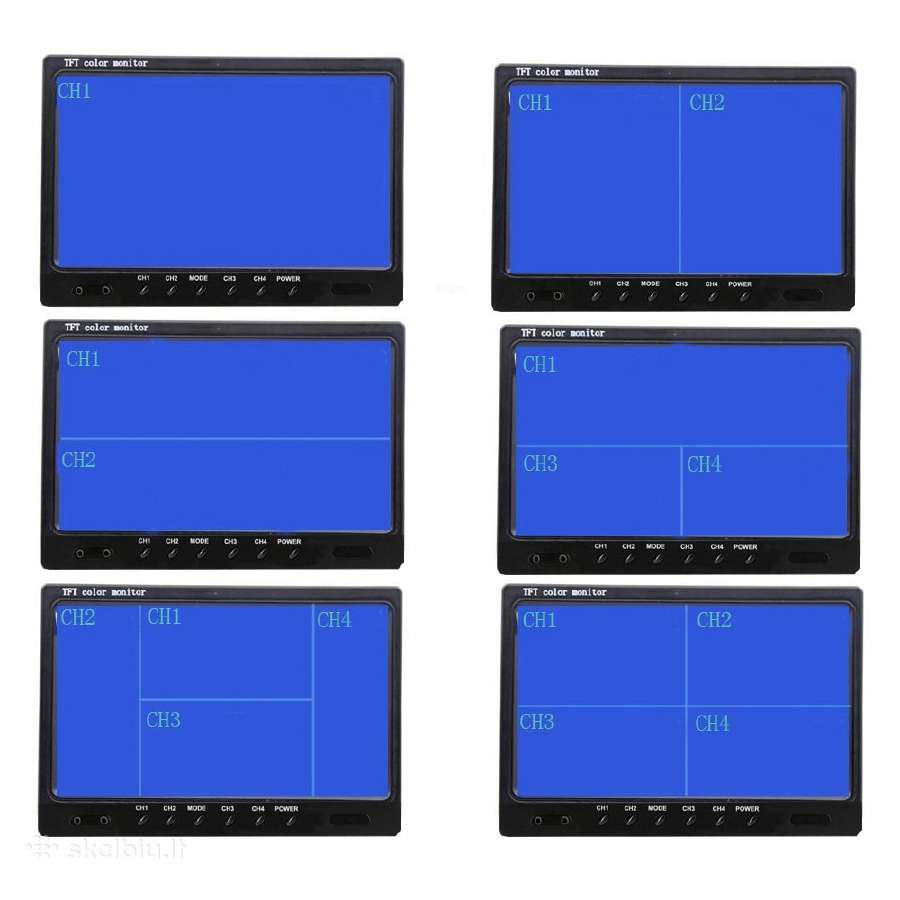 Dvi galinio vaizdo parkavimosi kameros ir monitori - nuotraukos Nr. 6