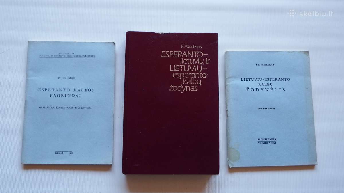 Esperanto knygos. Vadovėlis ir žodynai