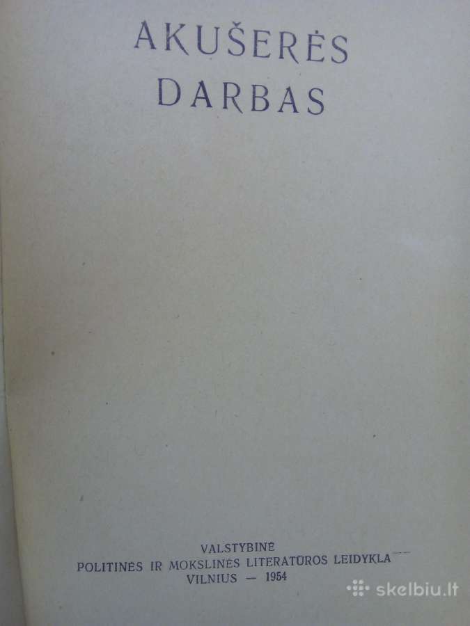 Knyga sena Akušerės darbas 1954m leidimas - nuotraukos Nr. 2