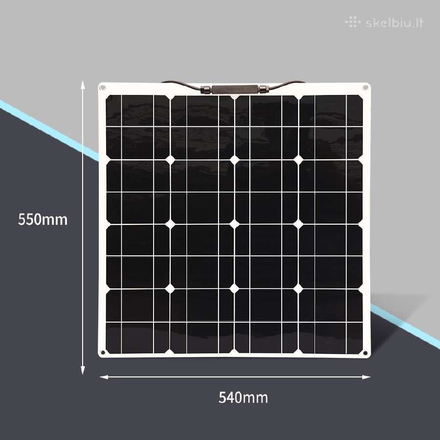 Saulės baterijos 50w 100a komplektas su valdikliu - nuotraukos Nr. 3