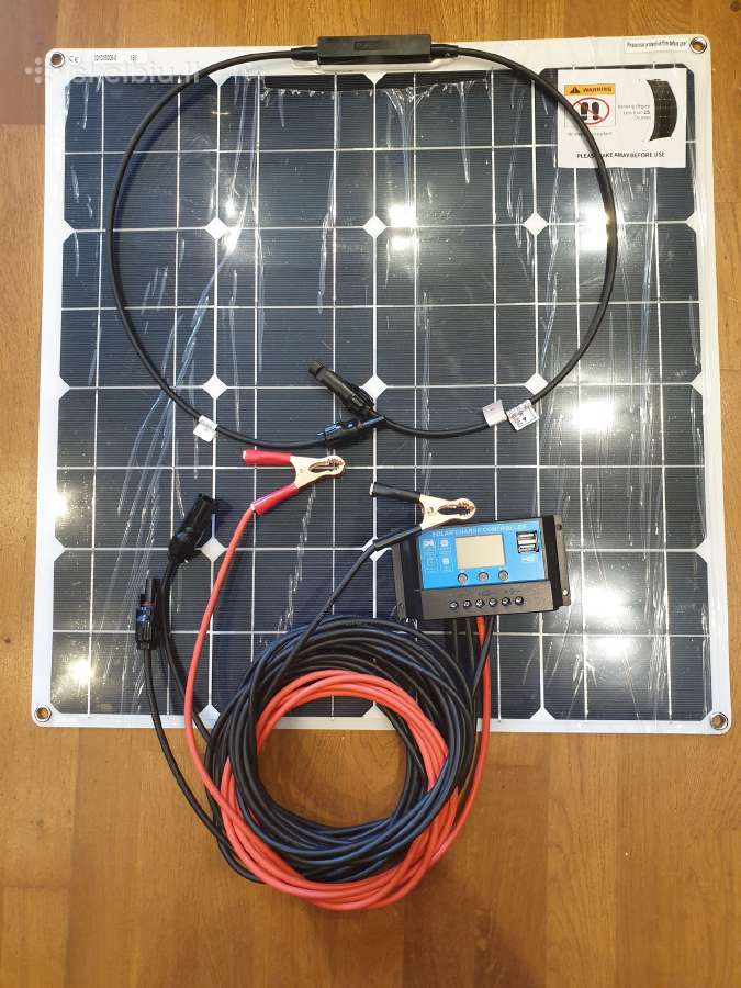 Saulės baterijos 50w 100a komplektas su valdikliu - nuotraukos Nr. 2