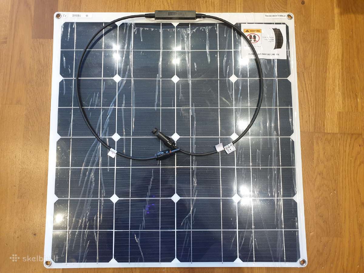 Saulės baterijos 50w 100a komplektas su valdikliu - nuotraukos Nr. 4