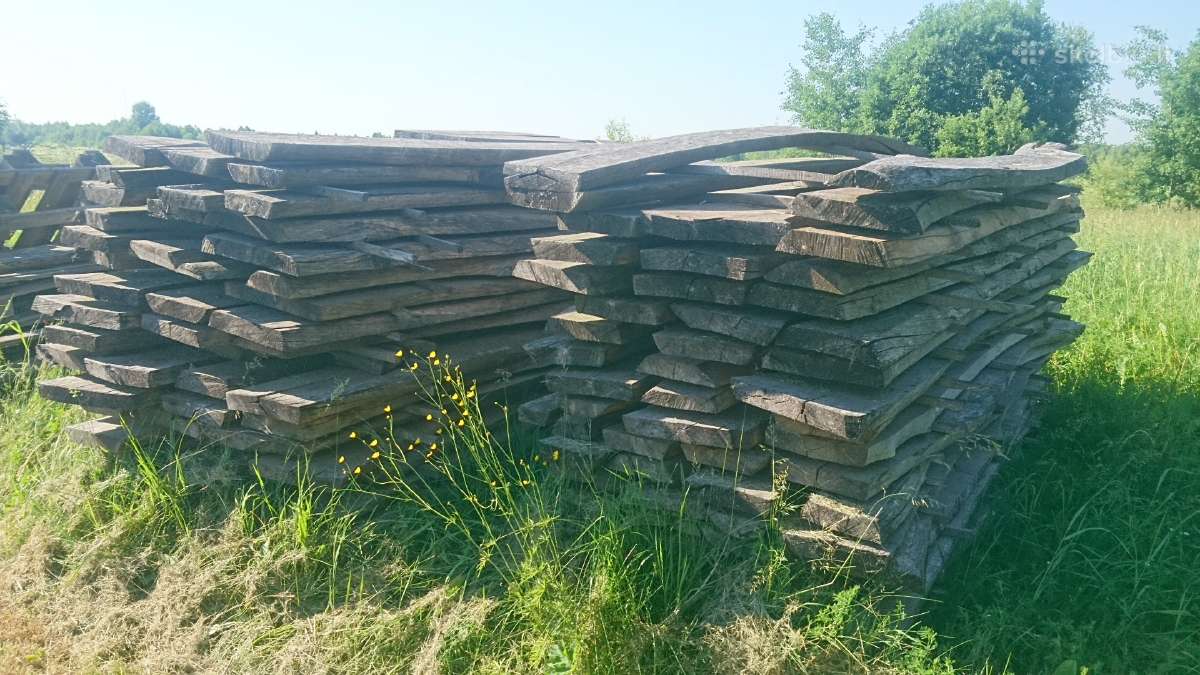Azuolas-klevas lentos ir malkos, vaismedžių malkos