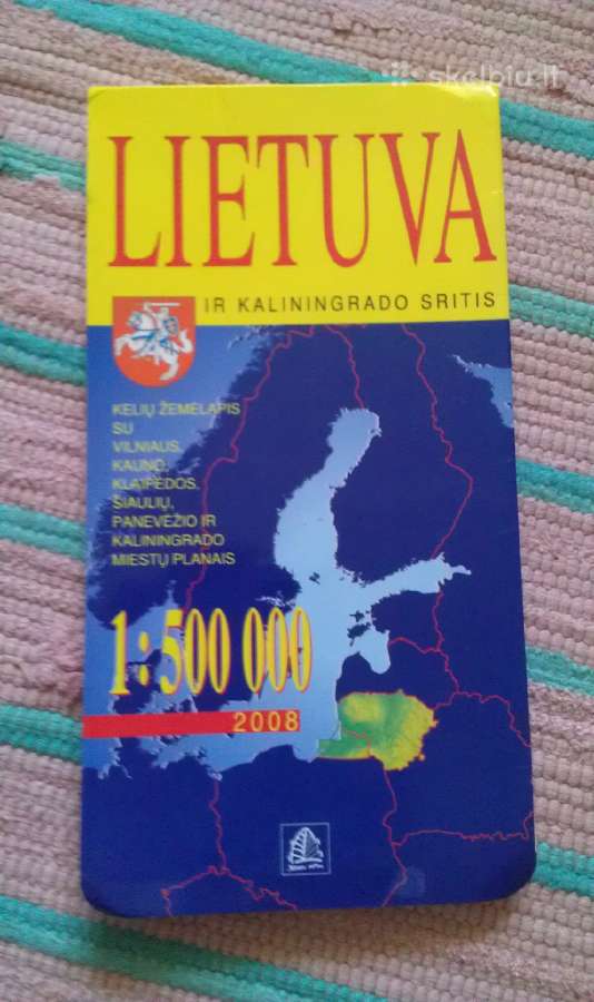 Žemėlapis Euro Regional Map 1:300000 Lithuania. - nuotraukos Nr. 8