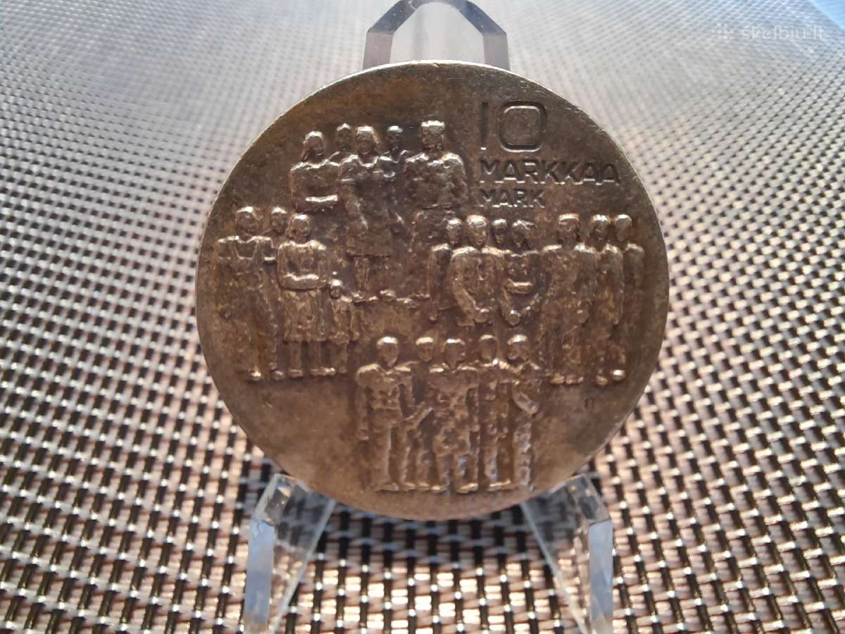 10 markių 1977 Suomija sidabras N006