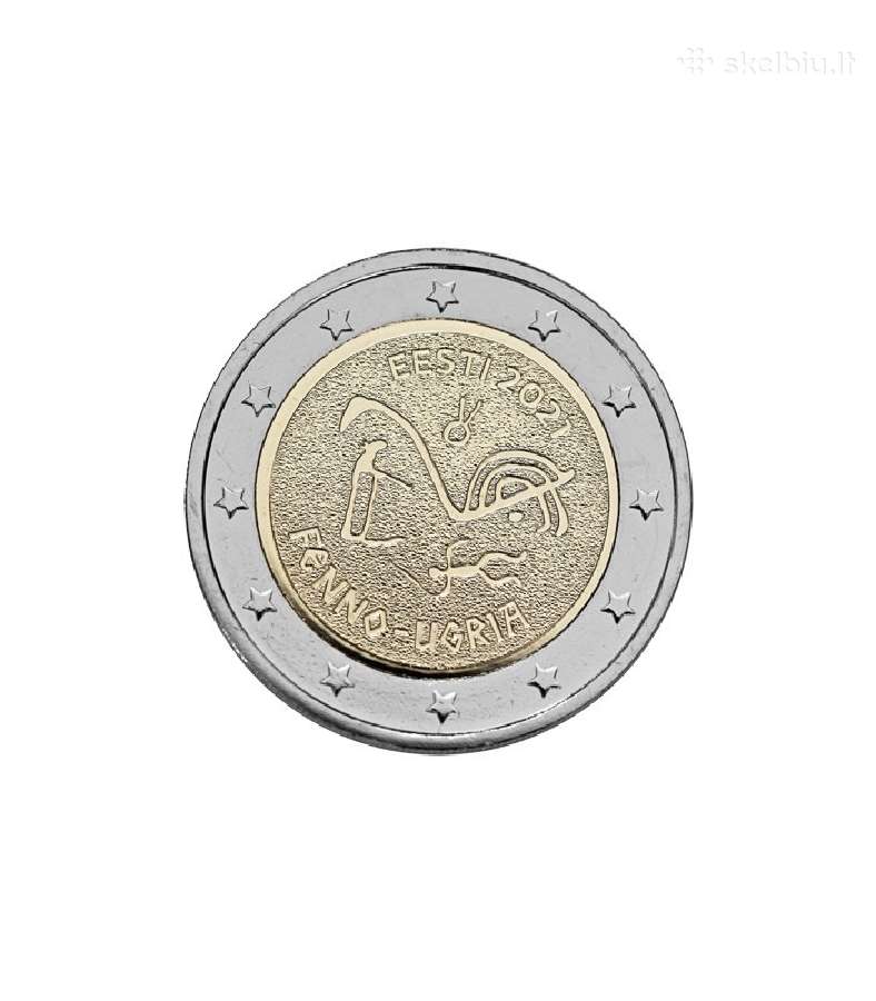 Estija 2021 Finougrų tautos kortelė ar Unc moneta
