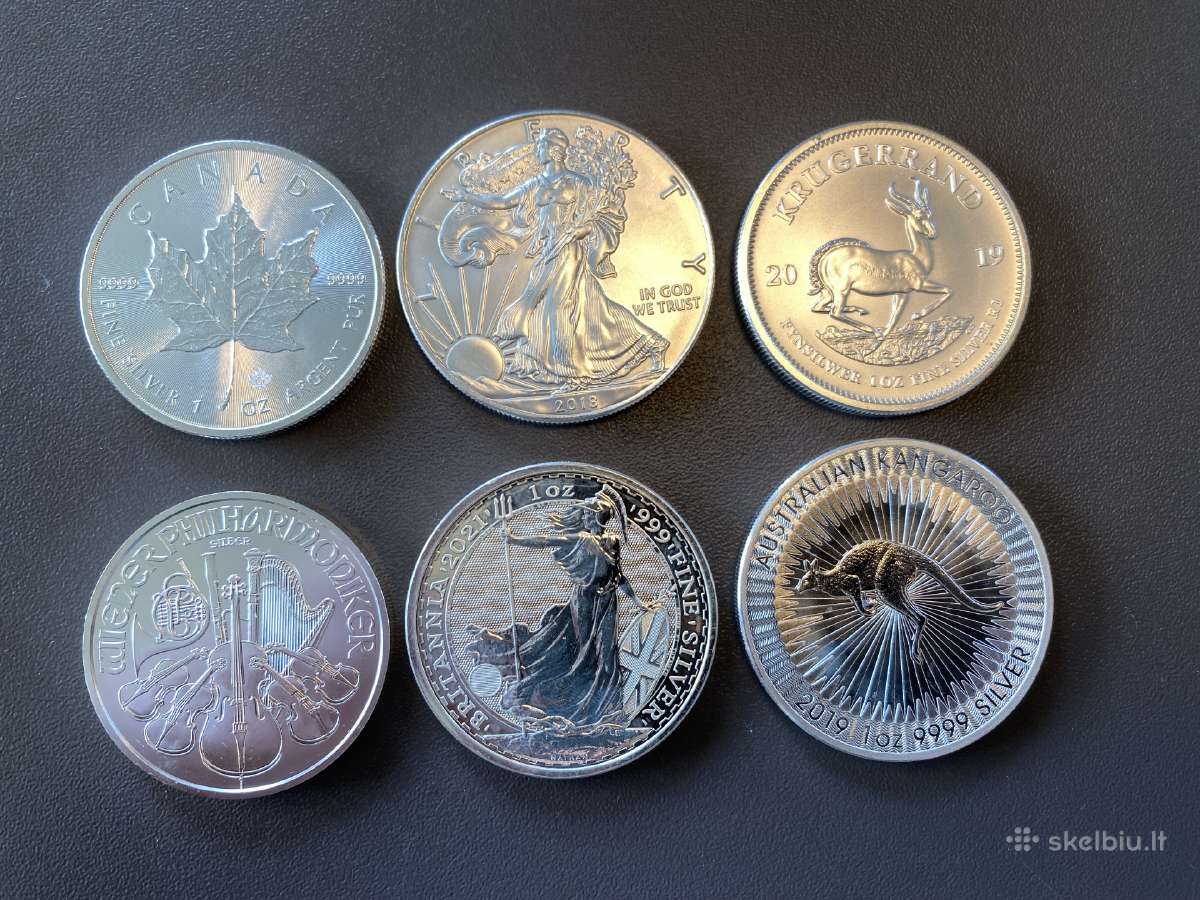 Perku investicines sidabrines monetas