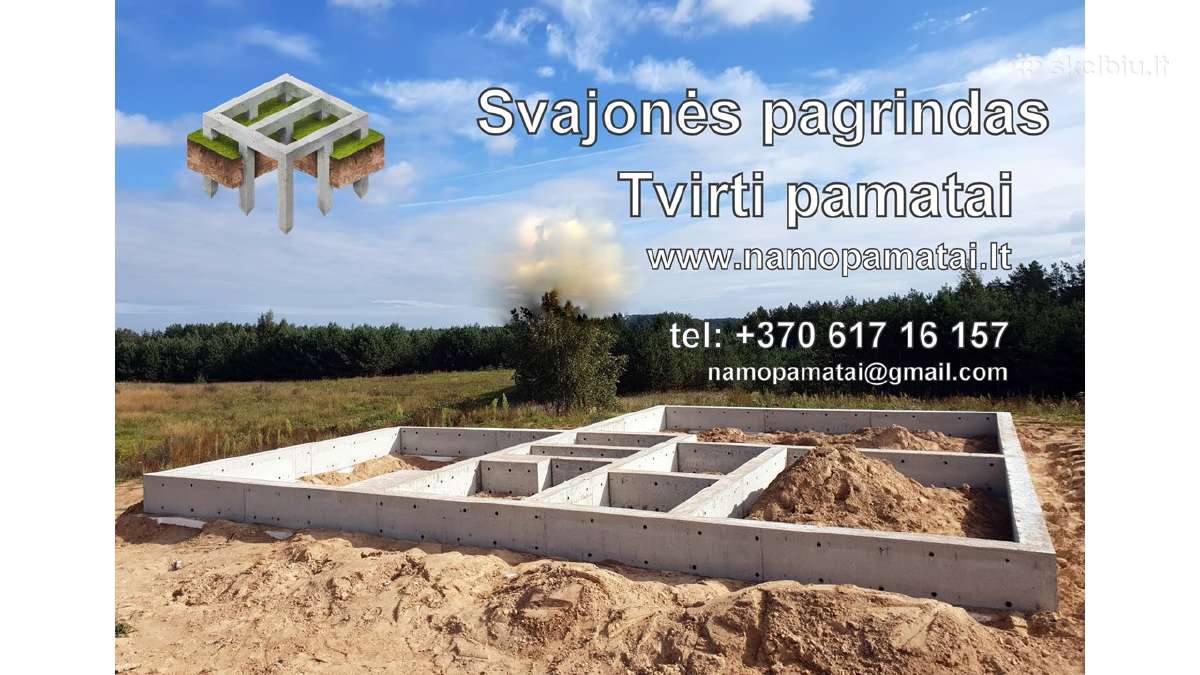 Pamatu liejimas, perdangų betonavimas