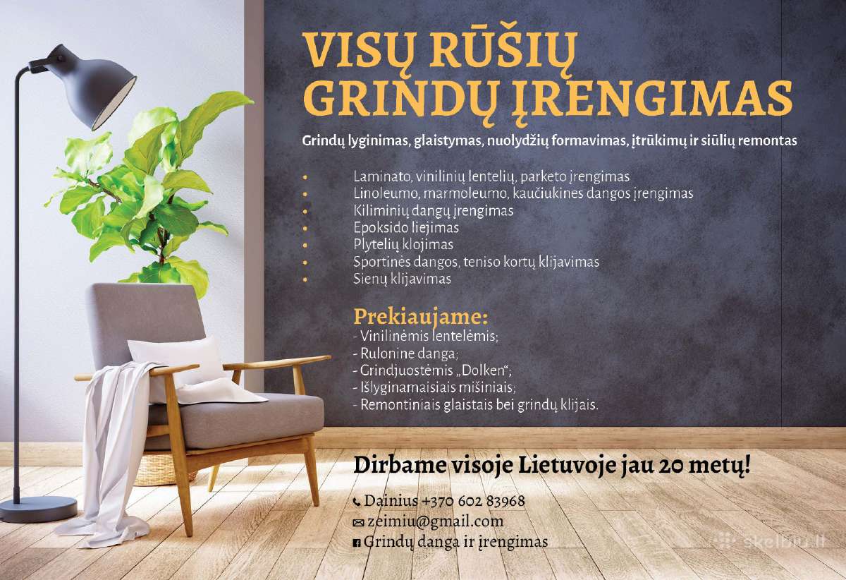 Pvc Vinilinių grindų meistras - nuotraukos Nr. 37