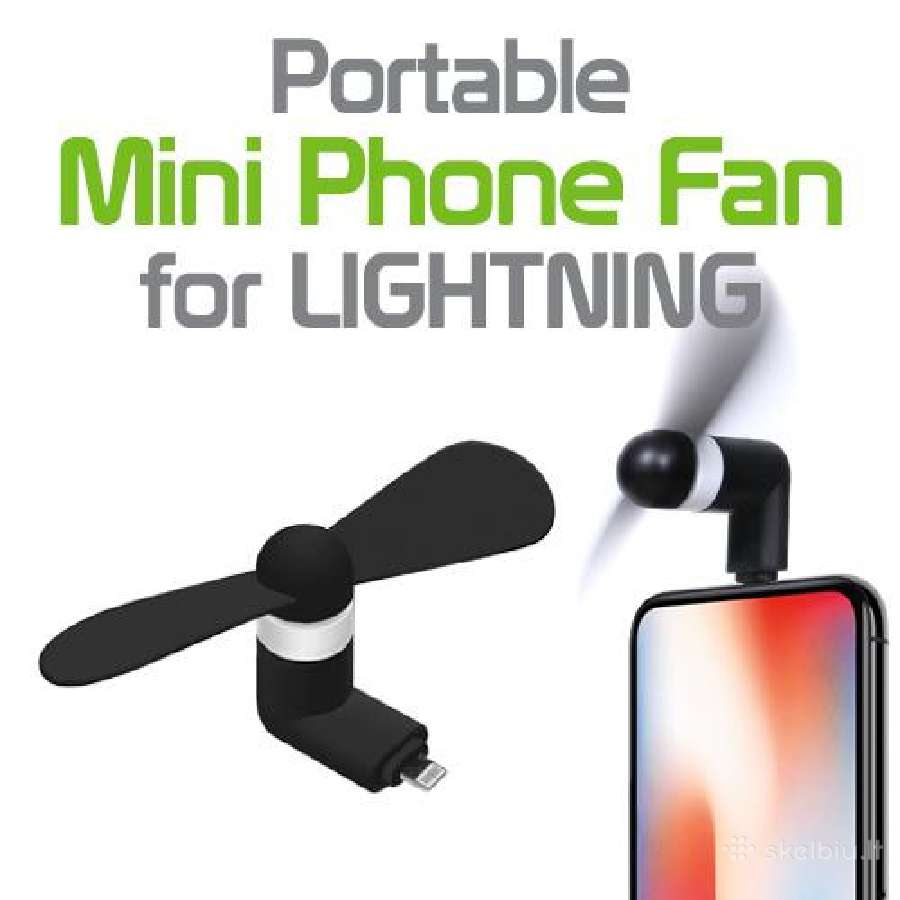Mini ventiliatorius su Apple Lightning jungtimi