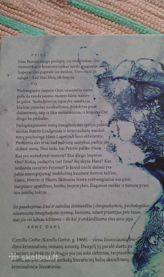 "Meilužis ir drugys"camilla Grebe,2017m.roman - nuotraukos Nr. 2
