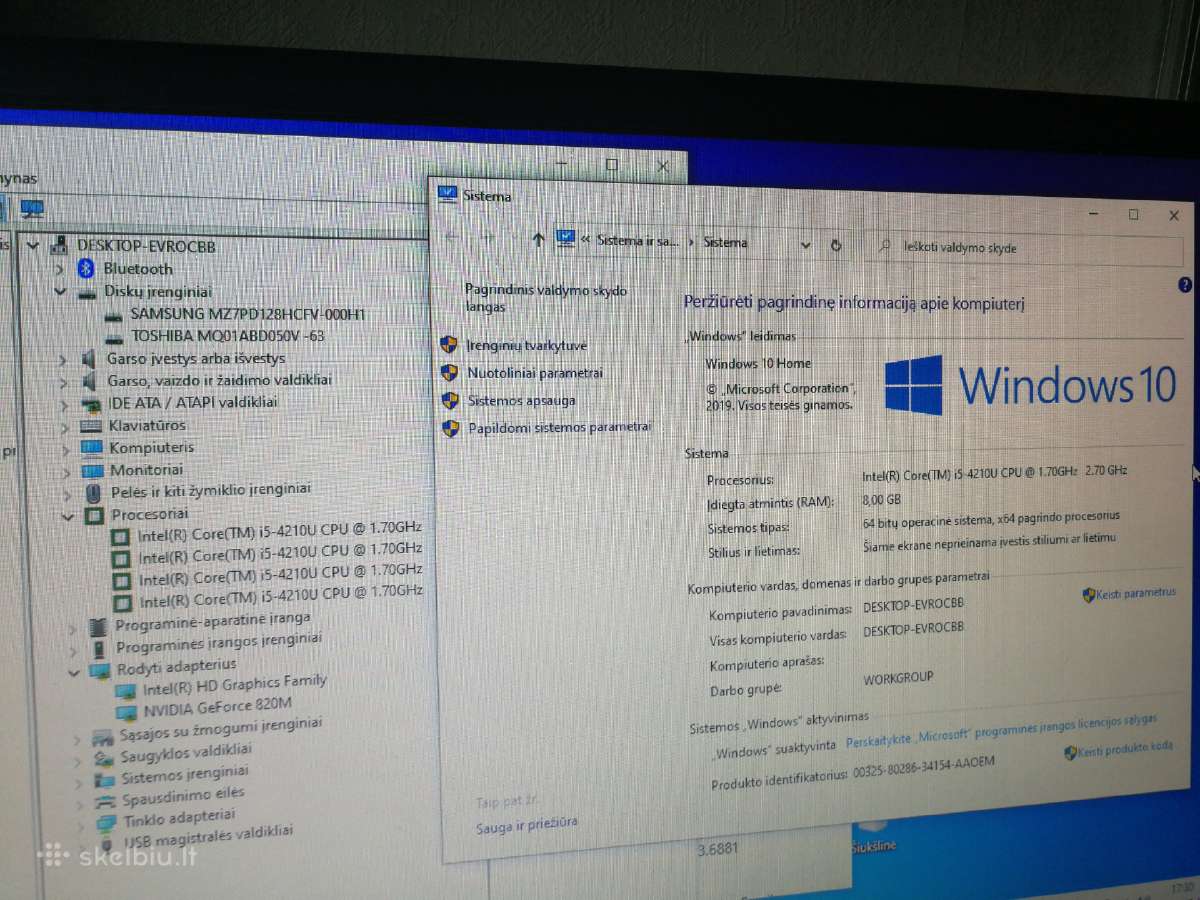Asus vivopc/i5 /RAM 8gb/ssd120 hdd500/geforce 820m - nuotraukos Nr. 3