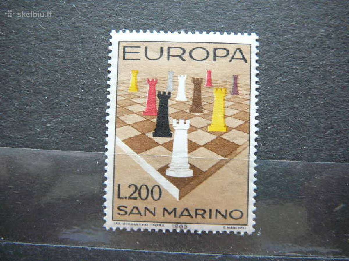 Sachmatai Europa Cept San Marinas 1965 Mnh smr842