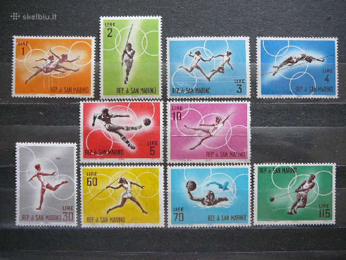 Olimpines Tokijas San Marinas 1963 Mnh smr782