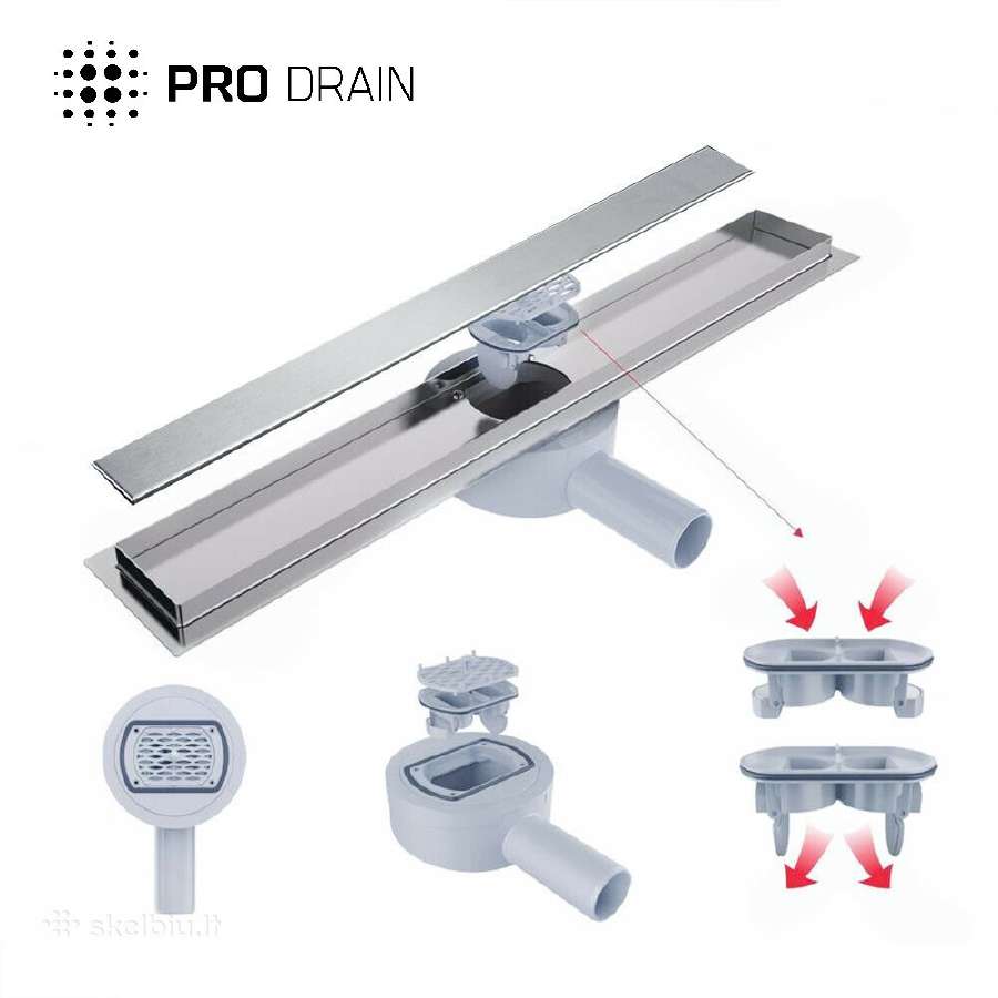 Dušo latakas trapas Pro Drain 360 "Sausas" 2 in 1 - nuotraukos Nr. 4