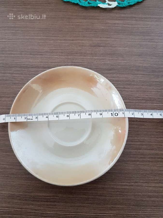 Senovinis Porcelianinis puodelis su lėkštute - nuotraukos Nr. 5