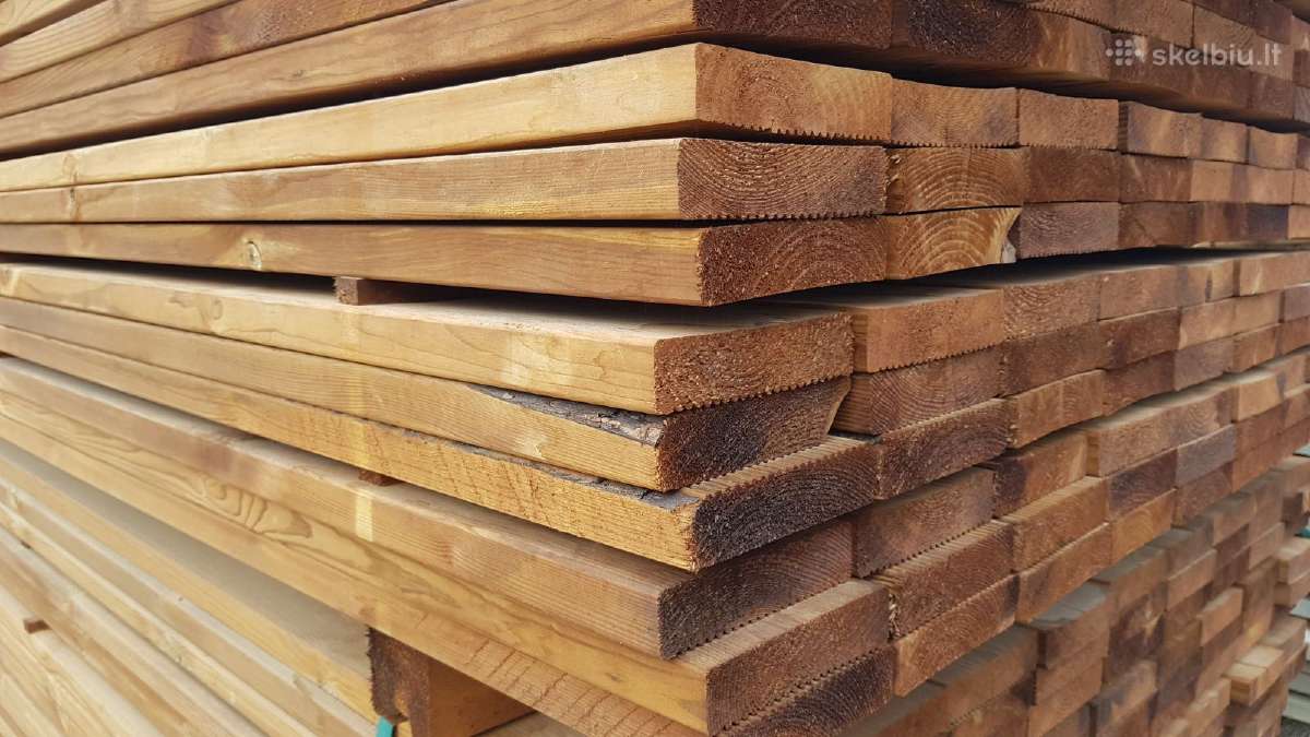 Impregnuotos terasinės lentos iš pušies medienos - nuotraukos Nr. 3
