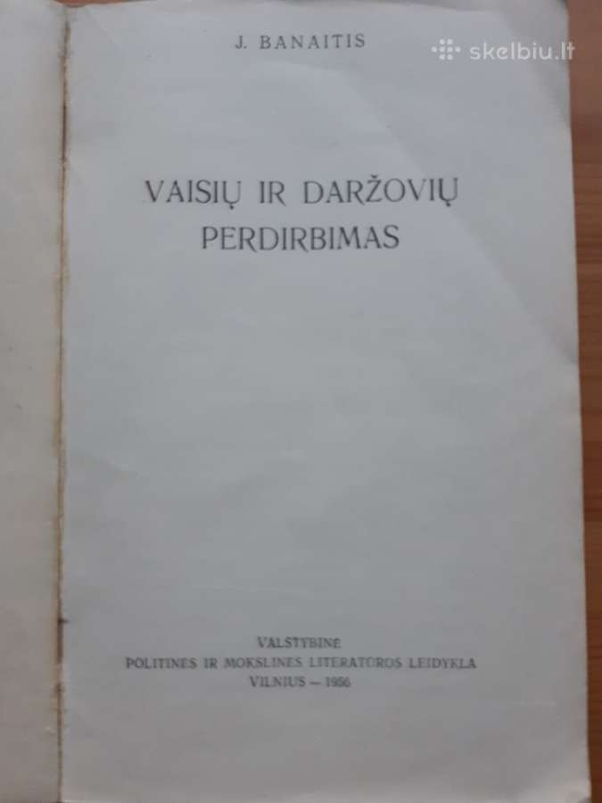 Knyga Vaisių ir daržovių perdirbimas 1956 m. - nuotraukos Nr. 2